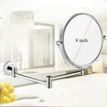 thumbnail image 5 of Wall Mirror, 8-Inch Wall Mounted Makeup Mirror, Premium Two-Sided Bathroom Vanity Mirror with Magnification, 360 Degree Swivel, Extendable Arm, No Light, for Bathroom Vanity, Round Shape (Color : Si, 5 of 7