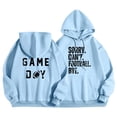 thumbnail image 1 of WEAIXIMIUNG Chandails à Col Rond pour Femmes Motifs Mignons Femmes Décontracté Manches Longues Léger Chandail à Capuchon Chandails à Lettres Graphique Imprimé Chandail à Enfiler Chandails de Football Blouse, 1 of 4
