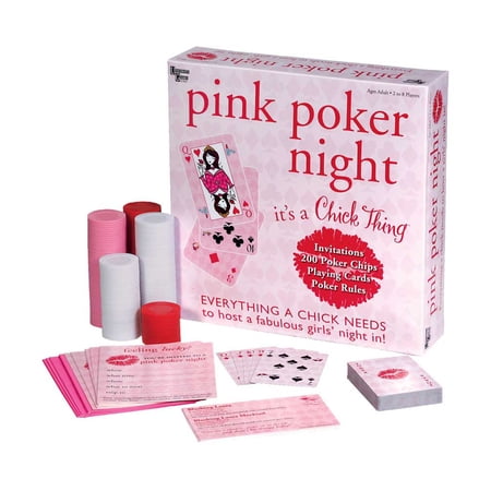 Pink Poker Night Classic Card Game  by University Games