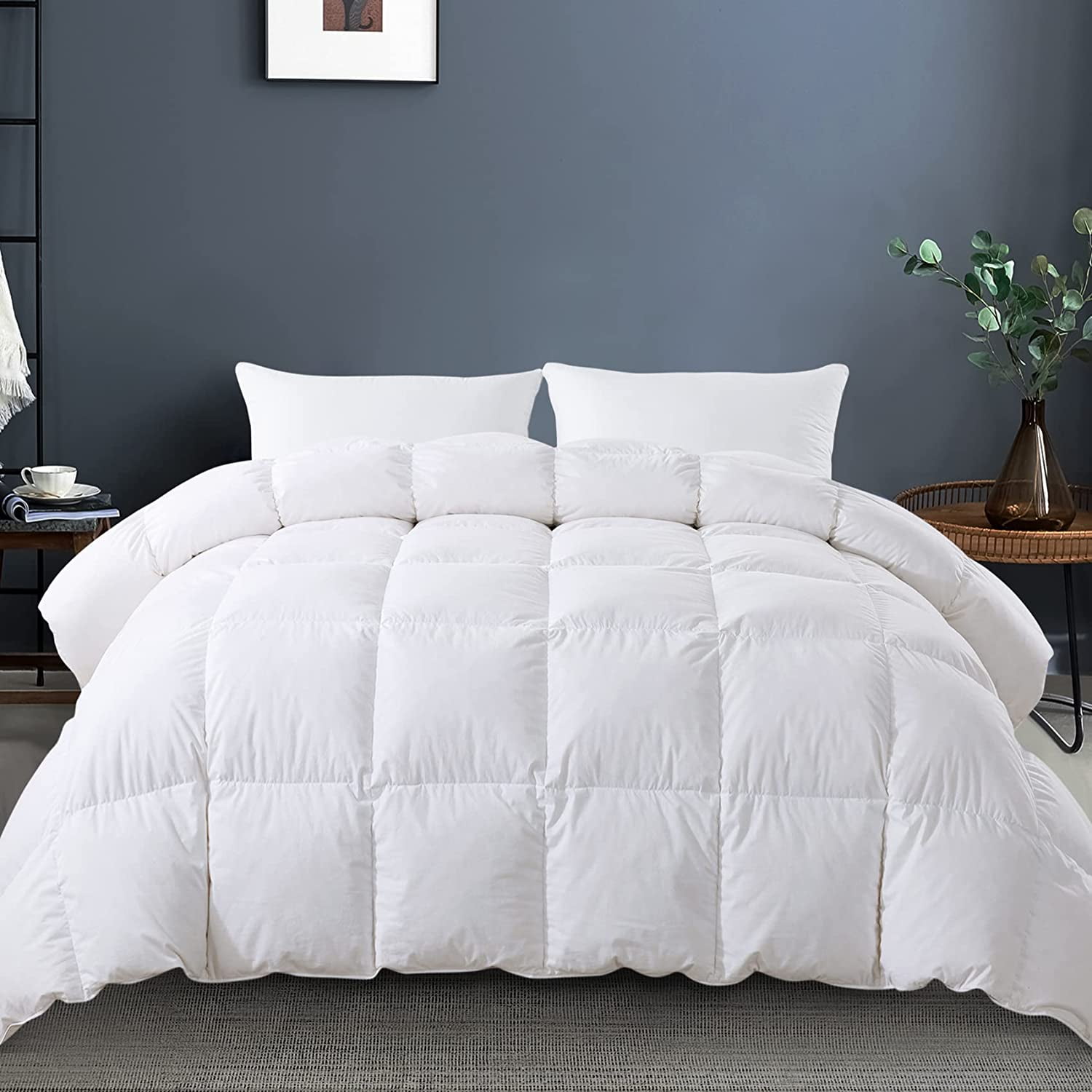 106x90 Inch Heavyweight Goose Feathers and Down Comforter King
