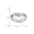 thumbnail image 4 of Solid 925 Sterling Silver Lasered Design 8mm Men's Comfort Fit Plain Classic Wedding Band Ring Size 9.5, 4 of 5