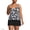 Black Blossom Floral, variant on Women's Plus Size Sweetheart Wrap Underwire Tankini Top