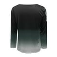 thumbnail image 5 of WTOBBY Women's Fashion Casual Rose Gradient Print Round Neck Long Sleeve Top, Versatile All-Match Blouse for Ladies Comfortable and Stylish Wear,Black L, 5 of 5