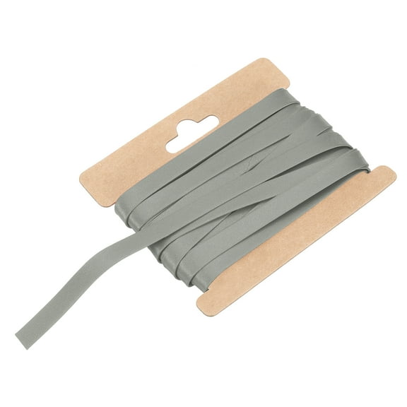 Uxcell Double Fold Bias Tape 1/3 Inch x 6 Yards Satin Pre-fold Tape Gray