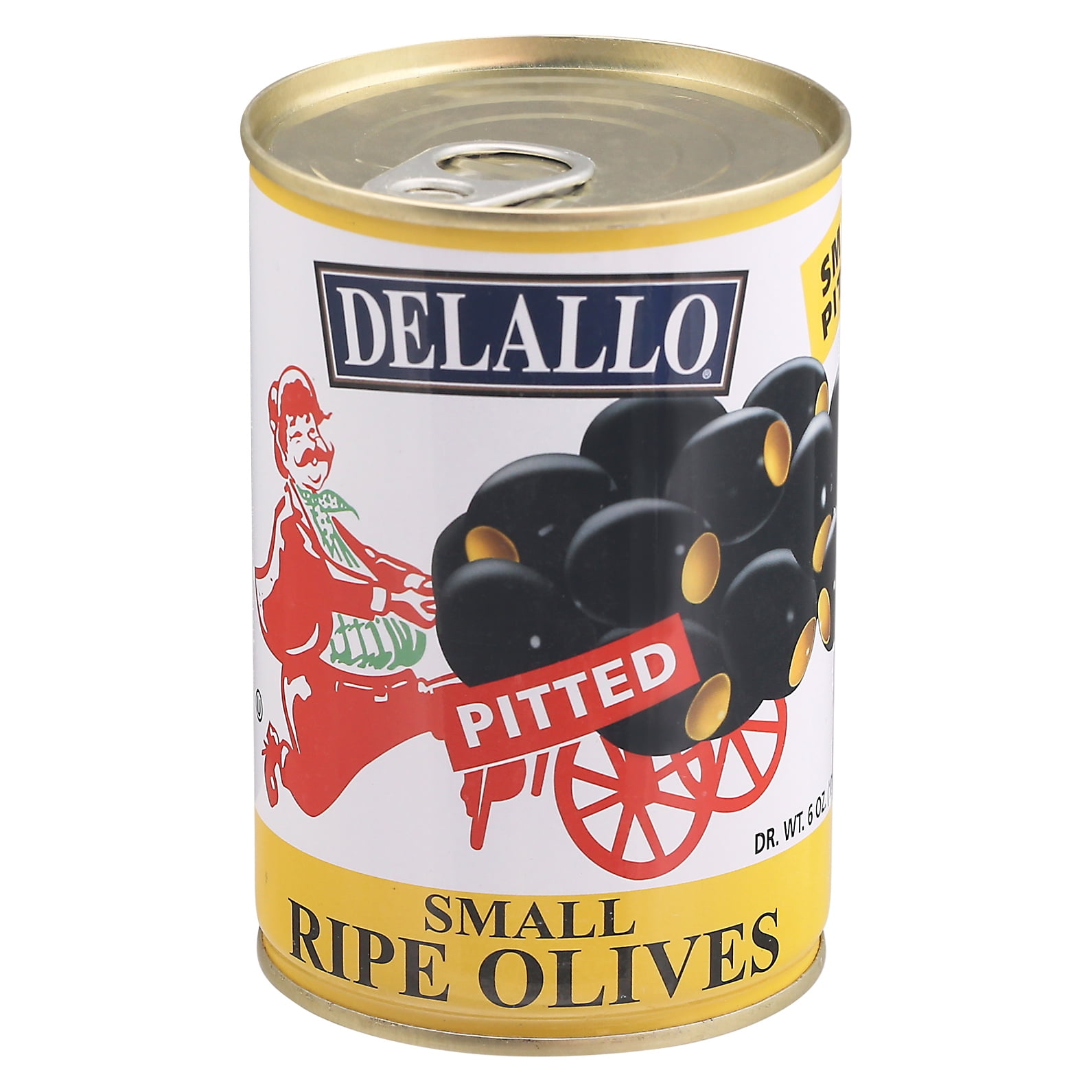Delallo Pitted Small Ripe Olives, 6 Oz