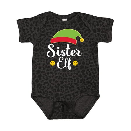 

Inktastic Christmas Sister Elf Holiday Gift Baby Girl Bodysuit
