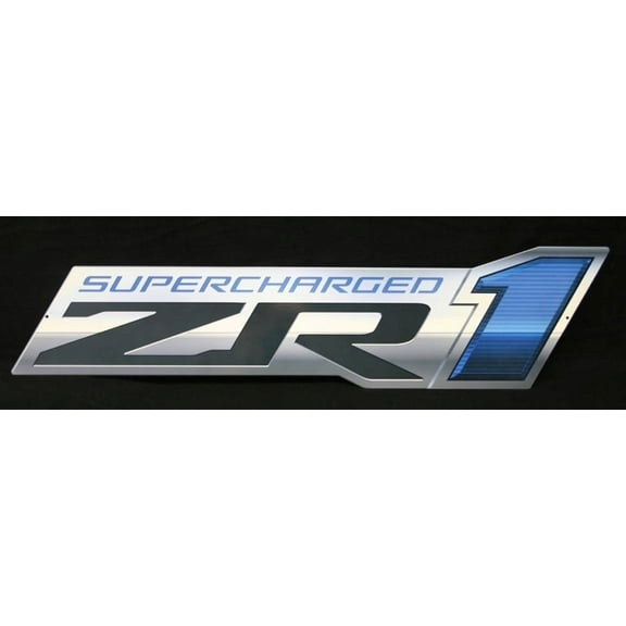 C6 Corvette ZR1 Supercharged Metal Wall Hanging Sign : 34" x 8"