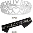 thumbnail image 7 of MEANT2TOBE Silver Retirement Party Sash and Crown Set for Women - Fabulous Glitter Sash + Premium Rhinestone Tiara - Perfect Christmas Gift, 7 of 7