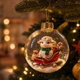 thumbnail image 2 of Light Up Sheep Christmas Ornament, 3.9 Inch Mini Story Ball with Holiday Scene for Tree Window Mantel Seasonal Decor, 2 of 6