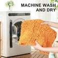 thumbnail image 6 of Chenille Bathroom Rug Mat, 24"x16" Soft Thick Absorbent Shaggy Bath Rugs, Non-Slip Runner Carpet, Machine Wash Dry Plush Bath Mats for Bathroom, Shower, and Tub (Orange), 6 of 8