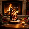 thumbnail image 7 of Clearance! Resin Santa Figurine Christmas Night Light, Christmas Decorations for Home, Vintage Glowing Christmas Decor for Desktop Shelf, 7 of 7