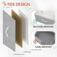 thumbnail image 3 of GALAXHERO 3 Drawer Nightstand, Fabric Storage Dresser Sturdy Steel Frame with Wood Top, Light Grey, 3 of 6