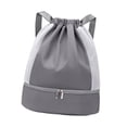 thumbnail image 4 of Milaget Sac à Dos à Cordon Sangle Réglable Sac de Sport Résistant à l'Eau Sac de Sport Gris, 4 of 9
