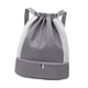 thumbnail image 4 of Mochila con cordón y correa de hombro ajustable, mochila deportiva, almacenamiento de baloncesto Gris, 4 of 9
