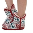 thumbnail image 4 of Keanu Womens Fair Isle Faux Fur Lined Slipper Boots, 4 of 5