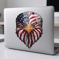 thumbnail image 4 of Patriotic USA Flag Bald Eagle Reflective Decal: Waterproof & Fade-Resistant Outdoor Sticker, Bold American Freedom Reflector for Cars, Trucks, Laptops & Helmets, USA Pride Accessory, 4 of 8