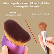 Westmore Beauty Blend & Blur Body Kabuki Brush & Self Tanner Brush, Oversize Body Blending Brush for Self Tanner, Makeup & Contour Blending - 80mm Dense Oval Kabuki Head Ensures Even (A-1PC)