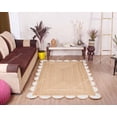 thumbnail image 2 of Scalloped Jute Rug (White, 2x12 ft), 2 of 8