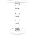 thumbnail image 6 of Clear Round Acrylic Side Table, Modern Acrylic End Table, Small Drink Table for Living Room, Bedroom and Lobby,15.7" L x 15.7" W x 22.6" H, 6 of 6