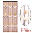 thumbnail image 4 of Brown Bamboo Bead Curtain Doorway String Porch Curtain Wooden Beaded Curtain, 4 of 12