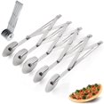thumbnail image 1 of 5 Wheel Pizza Cutter, 5 Wheel Dough Cutter, Adjustable Pizza Cutter, Stainless Steel Pizza Cutter, Dough Divider, 5 Wheel Slicer with Handle, for Kitchen, Restaurant (Silver), 1 of 6