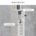 thumbnail image 5 of Evideco French Home Goods Miami Cabinet with Open Shelves and Two Doors, White, 5 of 9