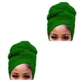 thumbnail image 1 of Sonducket Hijab interior con nudo de turbante largo, gorro multiusos a prueba de polvo, gorros, gorro, accesorios para mujer, verde brillante Verde brillante 2piezas Sonducket CBP468082, 1 of 6