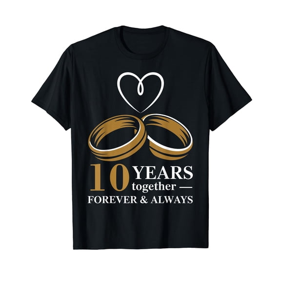 10th Wedding Anniversary Shirt for Couple - 10 Years Wedding T-Shirt