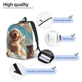 thumbnail image 3 of Balery Cute Angel Winged Dog Mochila Clásica Impresa Básica para Viaje, Mochila Escolar Resistente al Agua, Mochila de Lona con Correas Ajustables-Medium, 3 of 5