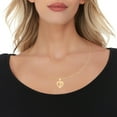 thumbnail image 2 of Floreo 10k Yellow Gold 0.5" Personalized Alphabet Letter A - Z Initial Heart Pendant with optional Extendable Cable Chain Necklace, 2 of 7