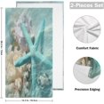 thumbnail image 2 of Ocean Beach Starfish Kitchen Hand Towels, Summer Seashell Blue Fingertip Bath Towels Ultra Soft and Absorbent, Decorative Face Towels Dish Washcloths, 2 PCS, 28.3"x 14.4", 2 of 5