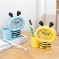 thumbnail image 3 of Dengjunhu Table Clock Bee Shape Pen Holder Design Plastic Digital Desk Alarm Clock for Home, 3 of 7