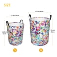 thumbnail image 5 of Xecao Colorful Watercolor Dots Print Laundry Hamper Basket,designed for Blanket Storage and Nursery Clothes in the Bedroom, 5 of 8