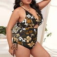 thumbnail image 4 of Womens Plus Size Swimsuits Printed Backless One-Piece Swimsuit Bathing Suit Swimmwear, 4 of 4