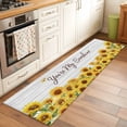 thumbnail image 2 of 2'x6' Rug Runners for Hallways Kitchen, Sunflower Non Slip Entryway Beside Floor Carpet Runner, Yellow Summer Botanical Farmhouse Floral Wooden Laundry Room Bedroom Throw Rugs Mat for Family Pet, 2 of 8