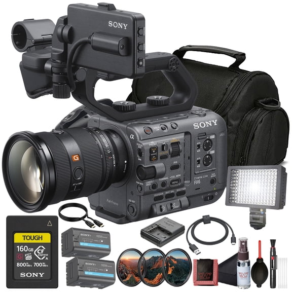 Sony FX6 Cinema Line Full-Frame 4K Cinema Camera + FE 24-70mm Lens | 120fps, E-Mount