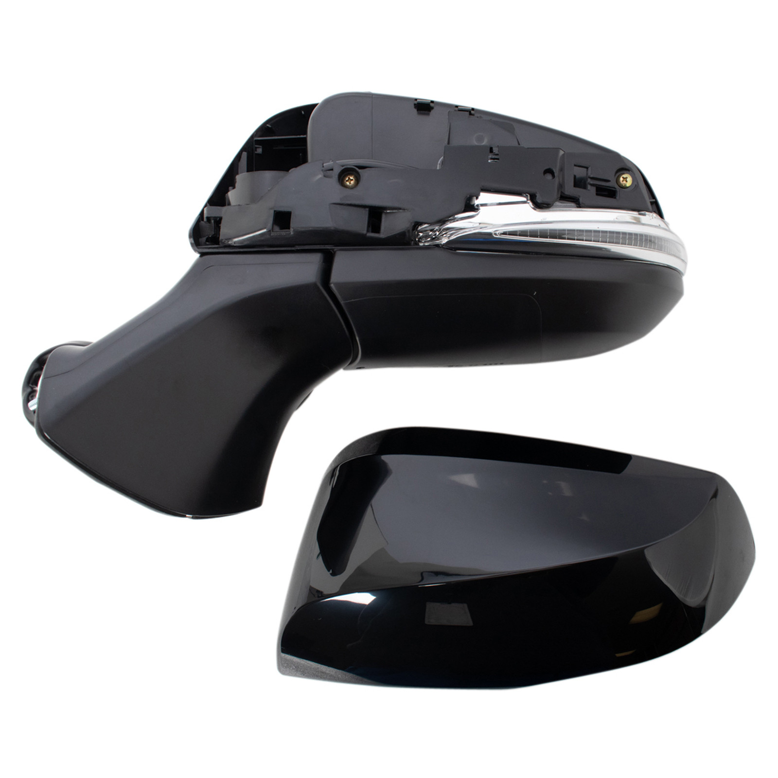 TRQ Driver Side Power Heated Paint to Match Mirror with Blind Spot Indicator without Memory Fits 2020-2023 Toyota Highlander TO1320415