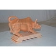 thumbnail image 3 of Nifao Wall Street Bull Statue Made of Marble – Home Decor Sculpture, 9"L x 4"W x 8"H, 3 of 11