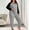 Gray, variant on Womens Plus Size Pajama Sets, Casual Soft Long Sleeve 2 Piece Sleepwear Sets White Size 4XL