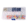 thumbnail image 4 of Color Random 1080 Pcs/set Bracelet Bangle DIY beads set bracelet beads Beads English Letters DIY Square & Flat Beads Kit with Storage Box, 4 of 8