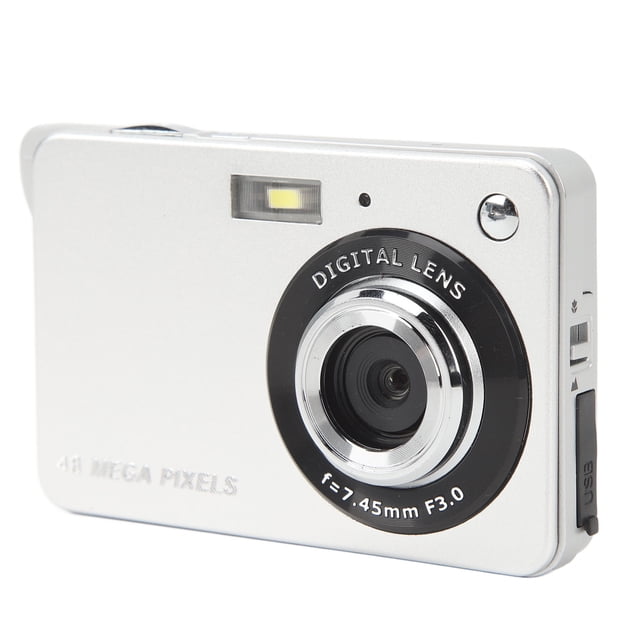Cámara digital 4K pantalla TFT plateada de 27 pulgadas Sensibilización automática de la luz Cámara digital de bolsillo Zoom digital 8x Enfoque automático Antivibración para ANGGREK Otros