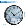 thumbnail image 3 of Voice Activated Clock with Glow Light 12 Inch Large Silent Wall Clock Battery Operated for Home Decor Winter Christmas Decorations, 3 of 8