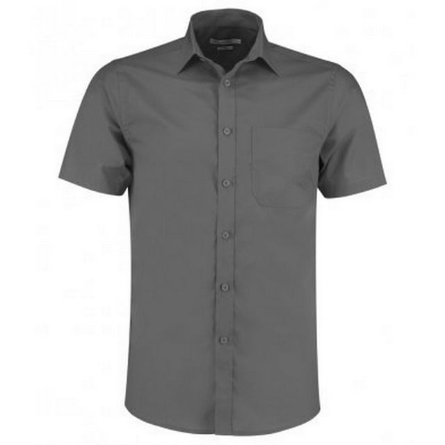 Kustom Kit Mens Short Sleeve Tailored Poplin Shirt