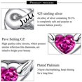 thumbnail image 5 of NINGAN 925 Sterling Silver July Angelwing Birthstone Heart Charm for Women Moment Charm Bracelet, 5 of 6