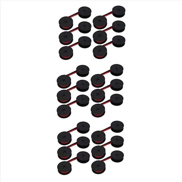 18x Cintas para MáQuina de Escribir,Carrete Doble,Cinta para MáQuina de Escribir,Paquete de Repuesto Carrete Doble Rojo y Negro para la MayoríA de las MáQuinas de Escribir