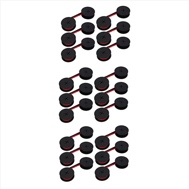 18x Cintas para MáQuina de Escribir,Carrete Doble,Cinta para MáQuina de Escribir,Paquete de Repuesto Carrete Doble Rojo y Negro para la MayoríA de las MáQuinas de Escribir