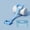 blue, variant on 8-shaped fitness resistance band, pull-up device, full body exercise, suitable for physical therapy, yoga, Pilates, stretching