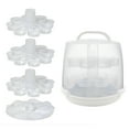 thumbnail image 4 of 3-Tier Cupcake Carrier,Cupcake Holder with Lid and Handle for 24 Cupcakes,Portable Cupcake Holder Cookie Carrier，Cupcake Transport&Storage Container (White), 4 of 6