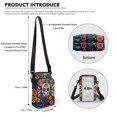 thumbnail image 6 of HELLHERO Floral Skull Design Crossbody Sling Bags Polyester Adjustable Strap Cross Body Purse for Travel Daily Use, 6 of 7