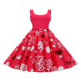 thumbnail image 1 of Robe Imprimée pour la Saint-Valentin pour Femmes, Col en U, Sans Manches, Fermeture Éclair, Grand Ourlet, une Pièce, S/ M/ L/ TG/ TTG, 1 of 7